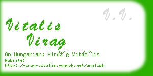vitalis virag business card
